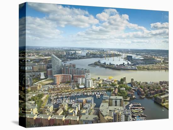 London, Canary Wharf, London Skyline Towards Poplar Wharf and Marina, O2 Arena,, England-Jane Sweeney-Premier Image Canvas