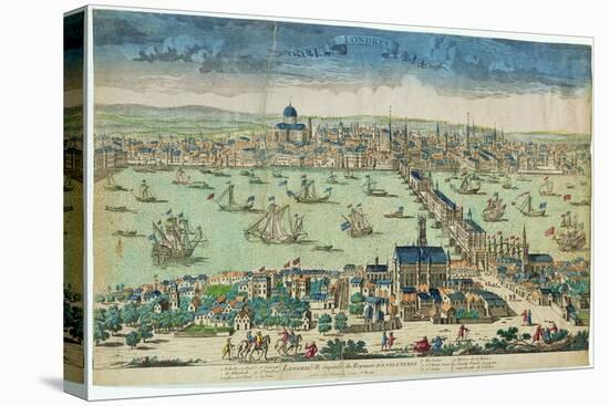 'London, Capital City of the Kingdom of England', French, C.1700-null-Premier Image Canvas