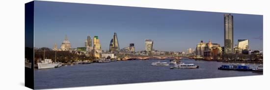 London City panorama with Blackfriars Bridge at dusk-Charles Bowman-Premier Image Canvas