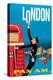 London England - Pan American World Airways, Vintage Airline Travel Poster, 1950s-Aaron Fine-Stretched Canvas