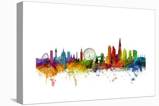 London England Skyline-Michael Tompsett-Stretched Canvas