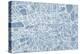 London England Street Map-Michael Tompsett-Stretched Canvas