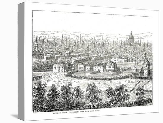 London from Islington City and East End, from a View by Canaletti, Published 1753-Canaletto-Premier Image Canvas