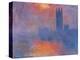 London Houses of Parliament. the Sun Shining Through the Fog-Claude Monet-Premier Image Canvas