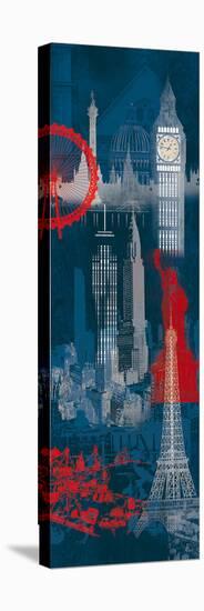 London, New York and Paris-Tom Frazier-Stretched Canvas