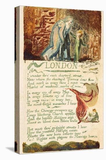 London', Plate 38 from 'songs of Experience', 1794 (Colour Printed Etching with W/C)-William Blake-Premier Image Canvas