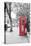 London Red Phone Boxes on Black and White Landscape-David Bostock-Premier Image Canvas