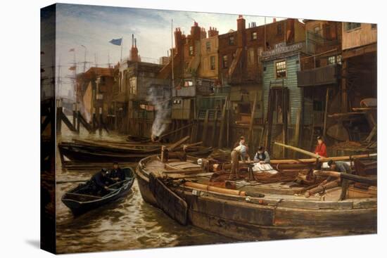 London River - the Limehouse Barge-Builders, 1877-Charles Napier Hemy-Premier Image Canvas