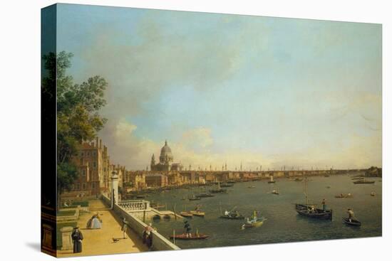 London. the Thames from Somerset House Terrace Towards the City, Ca 1751-Canaletto-Premier Image Canvas