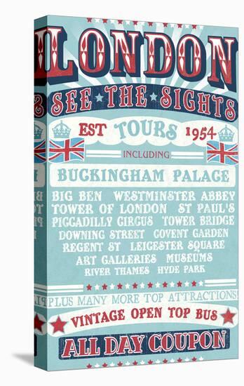 London Tours '54-The Vintage Collection-Stretched Canvas