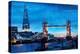 London Tower Bridge and The Shard at Dusk-Markus Bleichner-Stretched Canvas