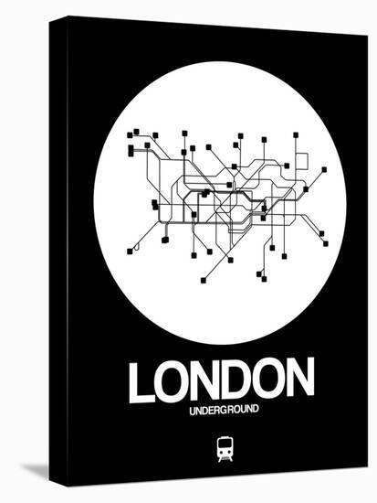 London White Subway Map-NaxArt-Stretched Canvas