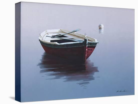 Lonely Boat in Red-Zhen-Huan Lu-Premier Image Canvas