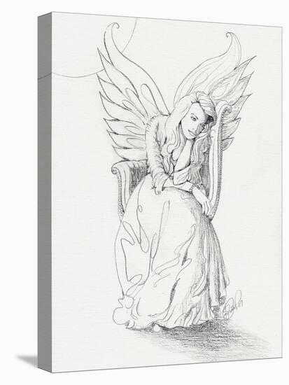 Lonely Guardian Angel In The Moonlight-sylvia pimental-Stretched Canvas