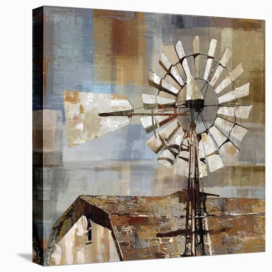 Long Barn - Windmill-Mark Chandon-Stretched Canvas