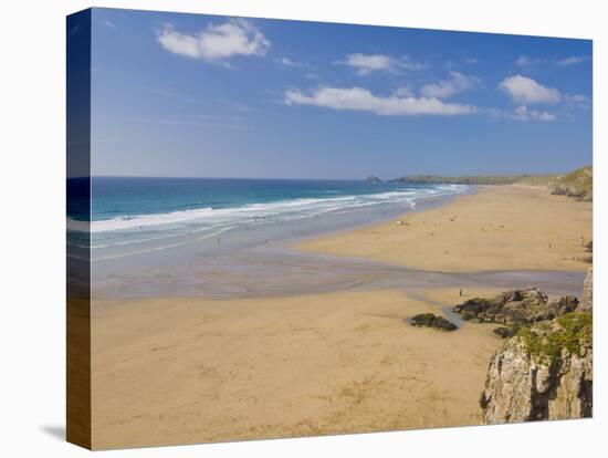 Long Beach and Coastline, Perranporth, North Cornwall, England, United Kingdom, Europe-Neale Clark-Premier Image Canvas