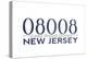 Long Beach Island, New Jersey - 08008 Zip Code (Blue)-Lantern Press-Stretched Canvas