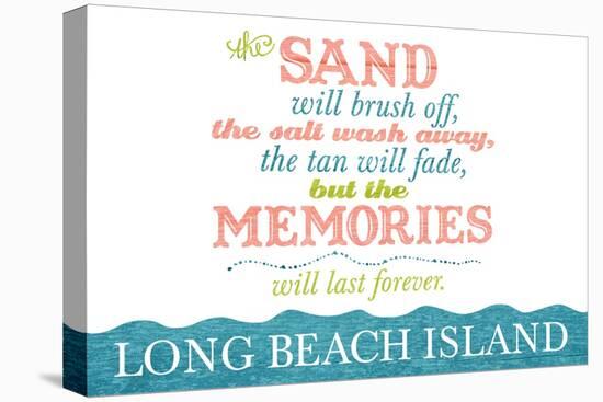 Long Beach Island, New Jersey - Beach Memories Last Forever-Lantern Press-Stretched Canvas