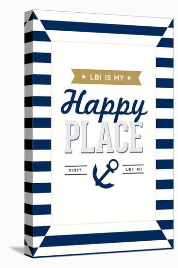 Long Beach Island, New Jersey - LBI Is My Happy Place (#3)-Lantern Press-Stretched Canvas