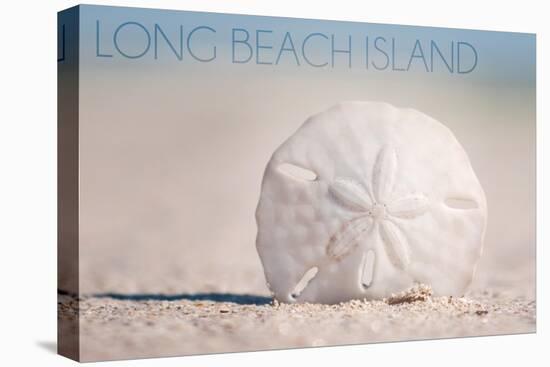 Long Beach Island - Sand Dollar-Lantern Press-Stretched Canvas