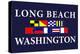 Long Beach, Washington - Nautical Flags-Lantern Press-Stretched Canvas