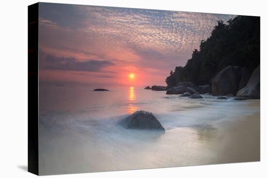 Long Exposure of a Colorful Sunrise Above Praia Do Cedrinho Beach-Alex Saberi-Premier Image Canvas