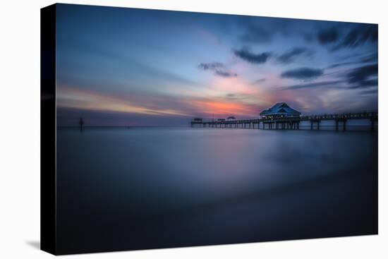 Long exposure of Clearwater Beach Pier, Florida. At sunset-Sheila Haddad-Premier Image Canvas
