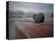 Long exposure of the flowing sea and a heart shaped rock on the Portizuelo beach, Asturias, Spain-Francesco Fanti-Premier Image Canvas