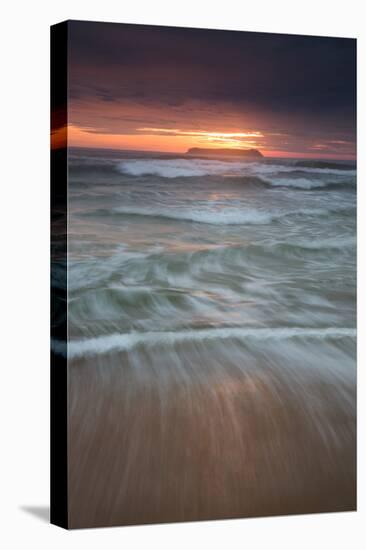 Long Exposure of the Sea on Mole Beach on Florianopolis Island at Sunrise-Alex Saberi-Premier Image Canvas