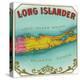 Long Islander Brand Cigar Box Label-Lantern Press-Stretched Canvas