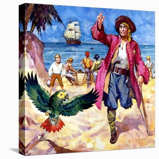 Long John Silver and His Parrot-McConnell-Premier Image Canvas
