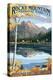 Long's Peak and Bear Lake - Rocky Mountain National Park-Lantern Press-Stretched Canvas