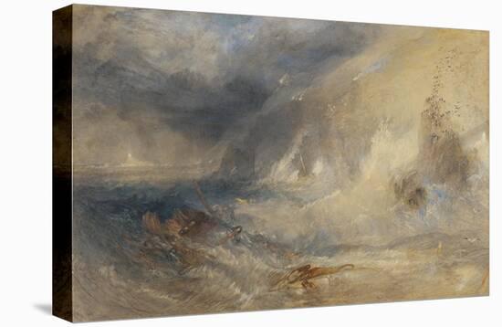 Long Ship's Lighthouse, Land's End-J M W Turner-Stretched Canvas