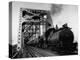 Long String of Tank Cars Rumbling Across the 4 1/2 Mile Huey Long Bridge at New Orleans-Peter Stackpole-Premier Image Canvas