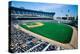 Long view of Baseball diamond and bleachers during professional Baseball Game, Comiskey Park, Il...-null-Premier Image Canvas