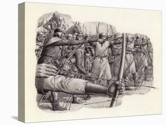 Longbowmen at the Battle of Falkirk-Pat Nicolle-Premier Image Canvas