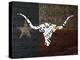 Longhorn Art with Flag-Design Turnpike-Premier Image Canvas