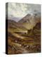 Longhorn Cattle in a Mountainous Landscape, 1892-Alfred Augustus Glendening-Premier Image Canvas