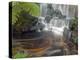 Longshan Temple Waterfall with Swimming Koi Fish, Taiwan-Christian Kober-Premier Image Canvas