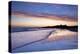 Looking across Embleton Bay at Sunrise Towards the Silhouetted Ruins of Dunstanburgh Castle-Lee Frost-Premier Image Canvas