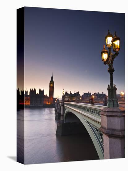 Looking across the River Thames Towards the Houses of Parliament and Westminster Bridge, London, En-Julian Elliott-Premier Image Canvas