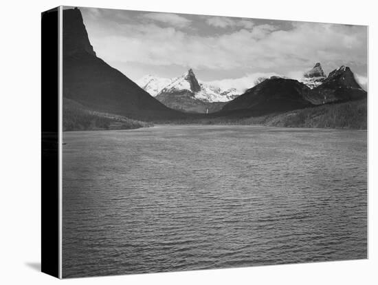 Looking Across Toward Snow-Capped Mts Lake In Fgnd "St. Mary's Lake Glacier NP" Montana. 1933-1942-Ansel Adams-Stretched Canvas