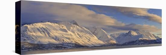 Looking across Ullsfjord, Towards the Southern Lyngen Alps, Troms, Norway, Scandinavia, Europe-Neale Clark-Premier Image Canvas