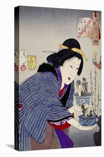 Looking as if She Wants to Change: The Appearance of a Proprietress of the Kaei Era-Taiso Yoshitoshi-Premier Image Canvas