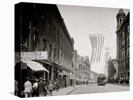 Looking Down Congress St. from Congress Square, Portland, Me.-null-Stretched Canvas