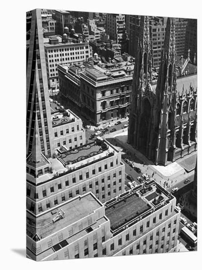 Looking Down on Saint Patrick's Cathedral, New York City-Alfred Eisenstaedt-Premier Image Canvas