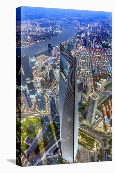 Looking Down on the Liujiashui Financial District, Shanghai, China.-William Perry-Premier Image Canvas