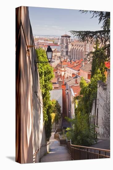 Looking Down onto the Rooftops of Vieux Lyon, Rhone, Rhone-Alpes, France, Europe-Julian Elliott-Premier Image Canvas