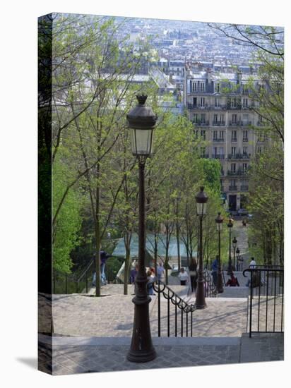 Looking Down the Famous Steps of Montmartre, Paris, France, Europe-Nigel Francis-Premier Image Canvas