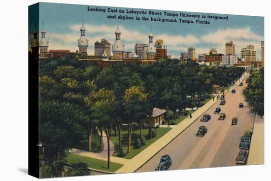 'Looking East on Lafayette Street, Tampa University and skyline, Tampa, Florida', c1940s-Unknown-Premier Image Canvas
